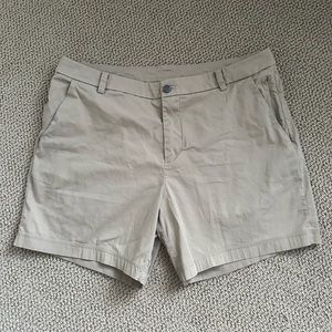 Khaki Lululemon Comission shorts